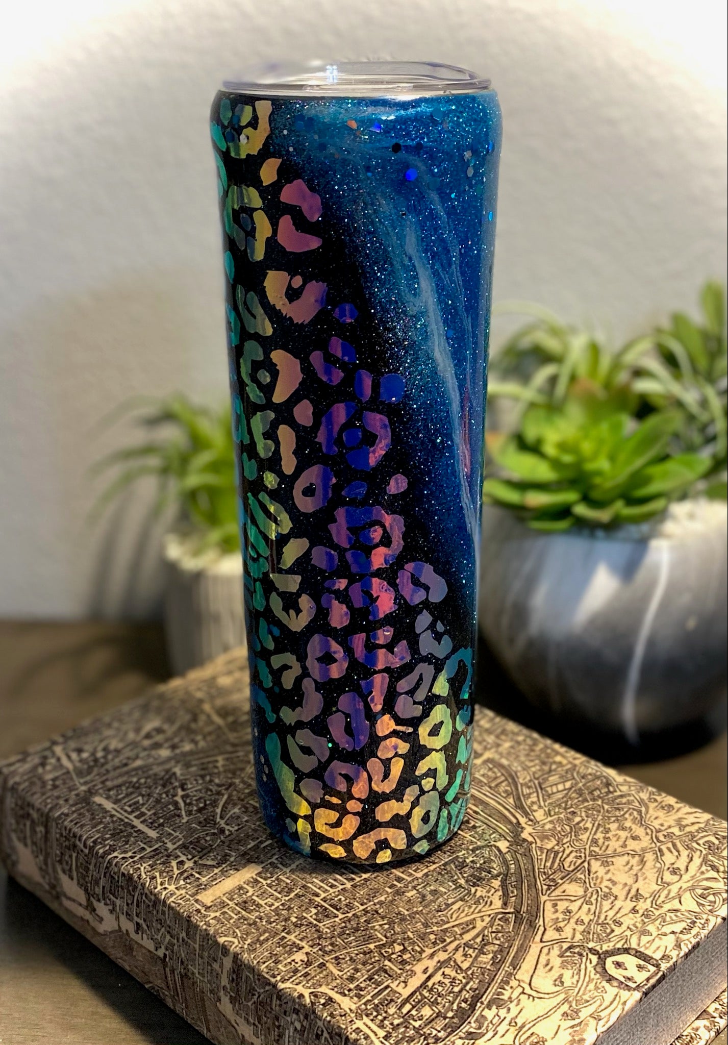 Blue Leopard Gypsy Swirl