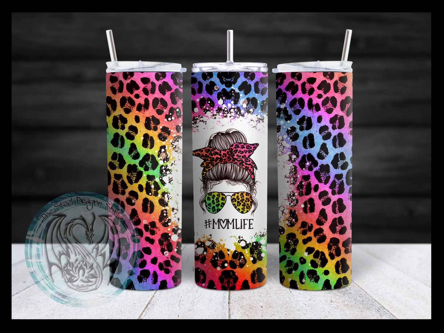 Neon Leopard Mom Life (Sublimation)