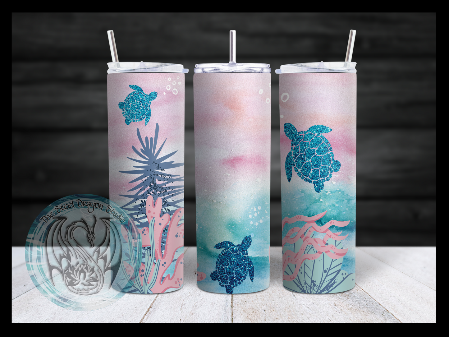 Turtles Pink- Sea Turtles (Sublimation)