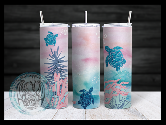 Turtles Pink- Sea Turtles (Sublimation)