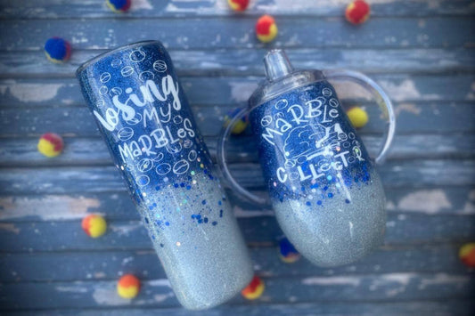Losing my marbles + marble collector - mommy & me travel tumbler / coffee and bottle tumbler